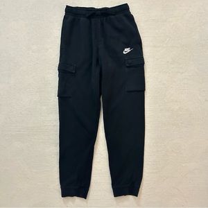 Nike Boys Black Cuffed Cargo Sweatpants